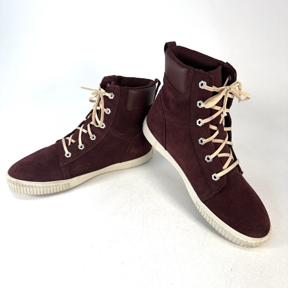 Timberland Women's 10 Skyla Bay Lightweight 6" Burgundy High Top Sneaker Boot